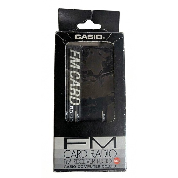 Vintage Casio FM Card Radio FM Receiver RD-10, Original Box, Headphones, Working - Picture 6 of 7